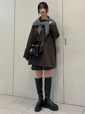 「アイテム（アームカバー）」を使った、aya212525さん（レディース・160cm）の冬コーディネート