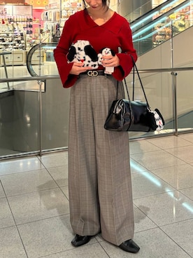 「アイテム（エコバッグ/サブバッグ）」を使った、aya212525さん（レディース・160cm）の秋コーディネート