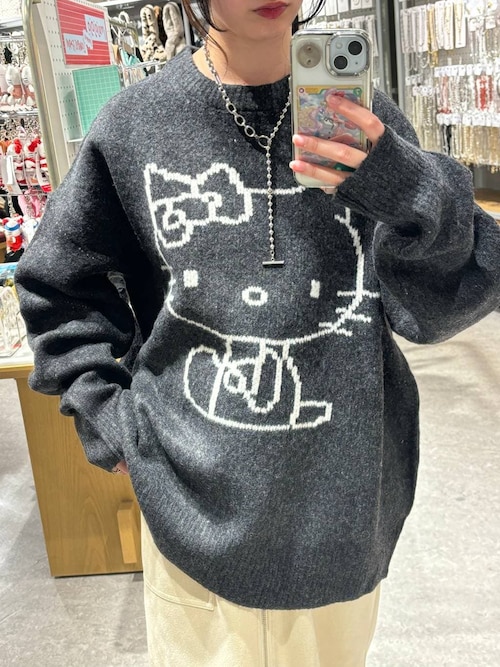 セール】【HELLO KITTY】BIGプルオーバー 606738（ニット/セーター