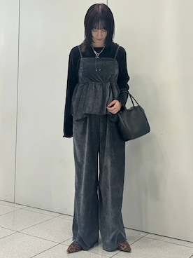 「アイテム（オールインワン・サロペット）」を使った、aya212525さん（レディース・160cm）の秋コーディネート