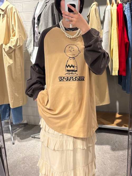 LFM(U)】SNOOPYラグランTロングスリーブ 656663（Tシャツ/カットソー