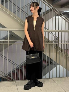 「アイテム（タンクトップ）」を使った、aya212525さん（レディース・160cm）の秋コーディネート