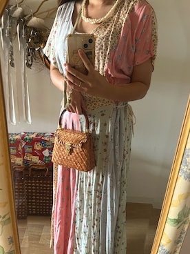 「VINTAGE（ヴィンテージ）のアイテム（ネックレス）」を使った、NATSUCOさん（レディース・158cm）の秋コーディネート