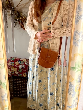 「VINTAGE（ヴィンテージ）のアイテム（ワンピース）」を使った、NATSUCOさん（レディース・158cm）の夏コーディネート
