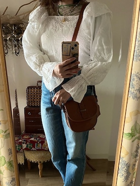 「Rodeo Crowns（ロデオクラウンズ）のアイテム」を使った、NATSUCOさん（レディース・158cm）の春コーディネート