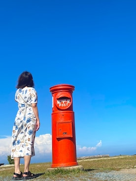 「VINTAGE（ヴィンテージ）のアイテム（ワンピース）」を使った、NATSUCOさん（レディース・158cm）の夏コーディネート