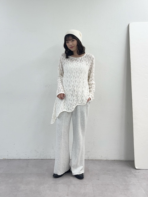 セール】【willow】アシメレースチュニック（Tシャツ/カットソー