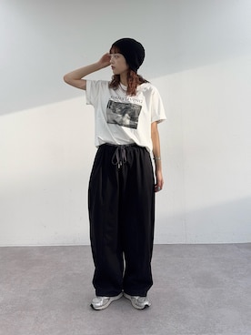 「CIAOPANIC TYPY（チャオパニックティピー）のアイテム（帽子）」を使った、Nanamiさん（レディース・166cm）の夏コーディネート
