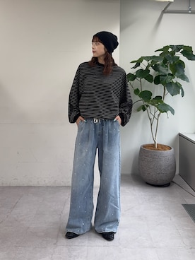 「CIAOPANIC TYPY（チャオパニックティピー）のアイテム（パンツ）」を使った、Nanamiさん（レディース・166cm）の夏コーディネート