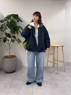 「CIAOPANIC TYPY（チャオパニックティピー）のアイテム（ジャケット/アウター）」を使った、Nanamiさん（レディース・166cm）の秋コーディネート