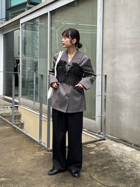 「CIAOPANIC TYPY（チャオパニックティピー）のアイテム（テーラードジャケット）」を使った、Nanamiさん（レディース・166cm）の春コーディネート