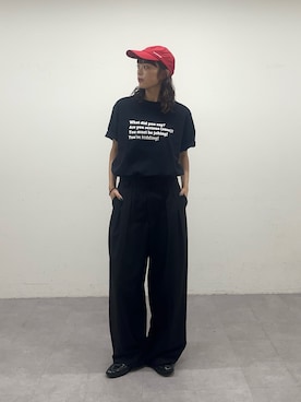 「CIAOPANIC TYPY（チャオパニックティピー）のアイテム（キャップ）」を使った、Nanamiさん（レディース・166cm）の春コーディネート