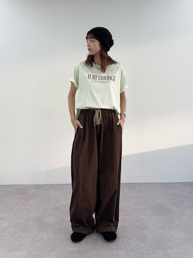 「CIAOPANIC TYPY（チャオパニックティピー）のアイテム（帽子）」を使った、Nanamiさん（レディース・166cm）の夏コーディネート