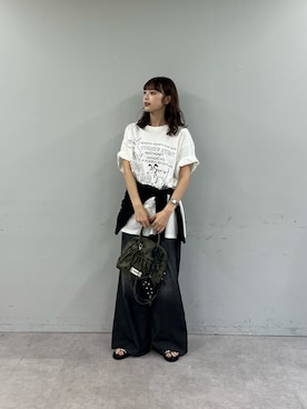 「CIAOPANIC TYPY（チャオパニックティピー）のアイテム（バッグ）」を使った、Nanamiさん（レディース・166cm）の夏コーディネート