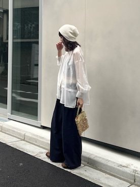 「CIAOPANIC TYPY（チャオパニックティピー）のアイテム（スラックス）」を使った、Nanamiさん（レディース・166cm）の春コーディネート