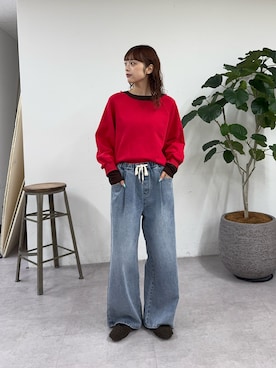 「CIAOPANIC TYPY（チャオパニックティピー）のアイテム（パンツ）」を使った、Nanamiさん（レディース・166cm）の夏コーディネート