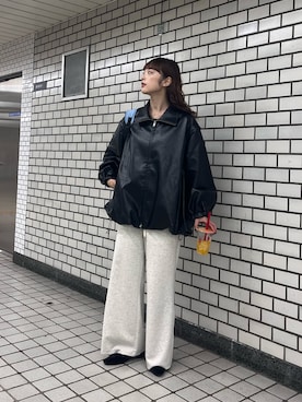 「CIAOPANIC TYPY（チャオパニックティピー）のアイテム（ブルゾン）」を使った、Nanamiさん（レディース・166cm）の秋コーディネート