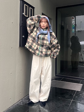 「CIAOPANIC TYPY（チャオパニックティピー）のアイテム（ブルゾン）」を使った、Nanamiさん（レディース・166cm）の秋コーディネート