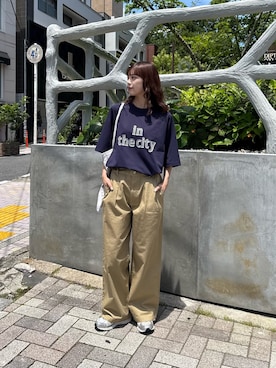 「CIAOPANIC TYPY（チャオパニックティピー）のアイテム（パンツ）」を使った、Nanamiさん（レディース・166cm）の夏コーディネート