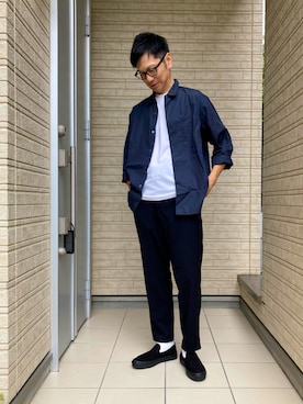 「アイテム（トップス）」を使った、alpaca929さん（メンズ・174cm・40代）の秋コーディネート
