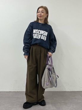 「アイテム（スウェット）」を使った、sayuuuuさん（レディース・147cm）の秋コーディネート