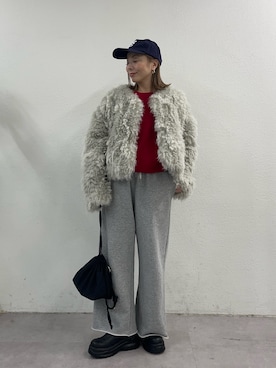 「アイテム（スウェットパンツ）」を使った、sayuuuuさん（レディース・147cm）の秋コーディネート