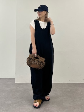 「アイテム（オールインワン・サロペット）」を使った、sayuuuuさん（レディース・147cm）の夏コーディネート