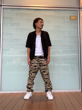 「AVIREX（アヴィレックス）のアイテム（フレグランス）」を使った、ゆきとらさん（メンズ・175cm）の夏コーディネート