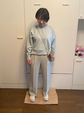 「NATURAL BEAUTY BASIC（ナチュラルビューティーベーシック）のアイテム（スウェット）」を使った、wearharu31さん（レディース・159cm）の春コーディネート