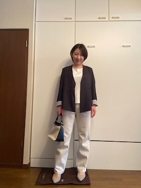 「m.f.editorial（エムエフエディトリアル）のアイテム（トップス）」を使った、wearharu31さん（レディース・159cm）の春コーディネート