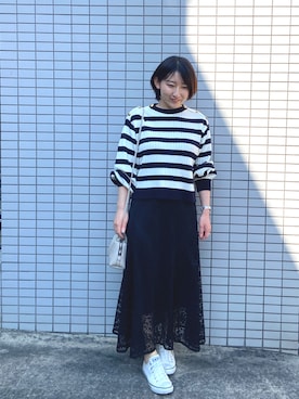 「allureville（アルアバイル）のアイテム（ニット/セーター、その他）」を使った、wearharu31さん（レディース・159cm）の春コーディネート