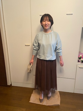 「NATURAL BEAUTY BASIC（ナチュラルビューティーベーシック）のアイテム（スウェット）」を使った、wearharu31さん（レディース・159cm）の春コーディネート