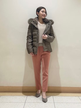 「INDIVI（インディヴィ）のアイテム」を使った、amiさん（レディース・160cm）の冬コーディネート