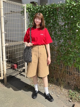 「Honeys（ハニーズ）のアイテム」を使った、りんさん（レディース・161cm）の夏コーディネート