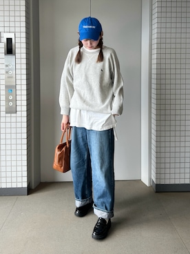 「アイテム（ボストンバッグ）」を使った、りんさん（レディース・161cm）の夏コーディネート