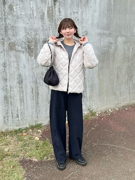 「アイテム（ブーツ）」を使った、りんさん（レディース・161cm）の秋コーディネート