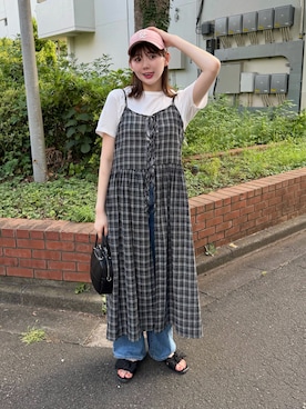「BONLECILL（ボンルシール）のアイテム」を使った、りんさん（レディース・161cm）の夏コーディネート