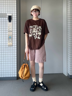 「アイテム（パンツ、ピンク系）」を使った、りんさん（レディース・161cm）の夏コーディネート