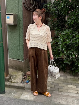 「full/fill.（フルフィル）のアイテム」を使った、りんさん（レディース・161cm）の夏コーディネート