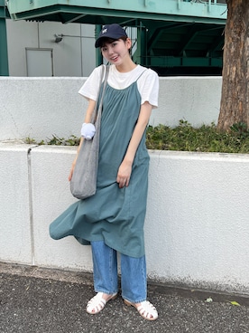 「アイテム（サンダル）」を使った、りんさん（レディース・161cm）の夏コーディネート