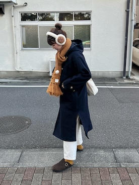 「アイテム（ダッフルコート）」を使った、りんさん（レディース・161cm）の冬コーディネート