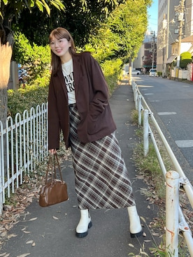 「KBF（ケイビーエフ）のアイテム」を使った、りんさん（レディース・161cm）の秋コーディネート