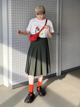 「UNIQLO（ユニクロ）のアイテム」を使った、りんさん（骨格ストレート・レディース・161cm）の夏コーディネート