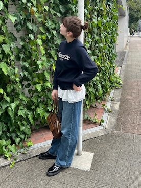 「Honeys（ハニーズ）のアイテム」を使った、りんさん（レディース・161cm）の秋コーディネート