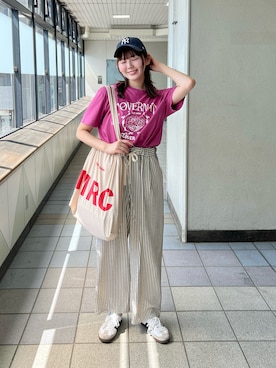 「アイテム（キャップ）」を使った、りんさん（骨格ストレート・レディース・161cm）の秋コーディネート