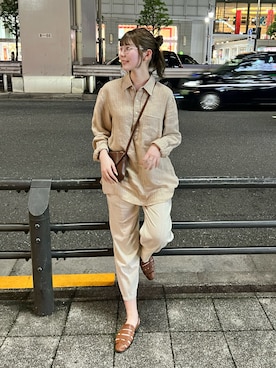 「ナチュラル」｜りんさん（骨格ストレート・レディース・161cm）の春コーディネート