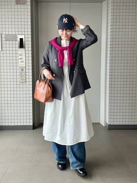 「Cherir Mignon（シェリルミニョン）のアイテム（テーラードジャケット）」を使った、りんさん（レディース・161cm）の秋コーディネート
