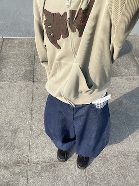 「アイテム（パーカー）」を使った、まっけんさん（メンズ・172cm）の夏コーディネート
