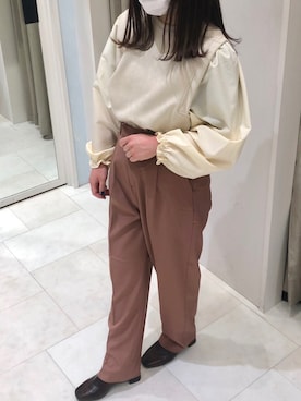 「Te chichi TERRASSE」｜「アイテム（パンツ）」を使った、maoさん（レディース・150cm）の冬コーディネート