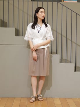 「PELLICO（ペリーコ）のアイテム」を使った、Ishii_TOMORROWLANDさん（レディース・163cm）の夏コーディネート